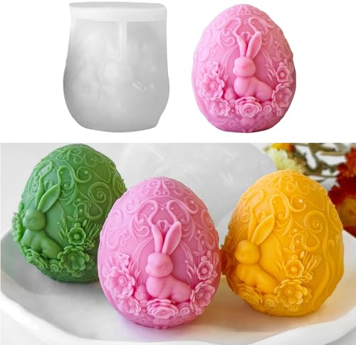 Moules en silicone pour Pâques, œufs de Pâques 3D, moule en silicone, moule à bougie de Pâques, moule à moule, moule à bougie en silicone, moule à œufs de Pâques, moule en silicone, moule à printemps