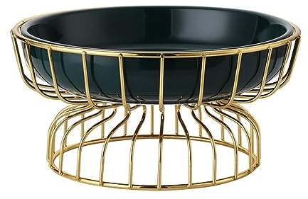 Gaxcent Fruit Bowl Fruit Etagere Large Fruit Plate Light Luxury Living Room Coffee Table Decoration Dried Fruit Snack Candy Tray,Green