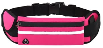 Lauftasche Damen Taillentasche Gürteltasche Herren Sport Fanny Pack Handytasche Gym Laufen Handy Joggen Radfahren Tasche FüR Fitness(Rose Red)