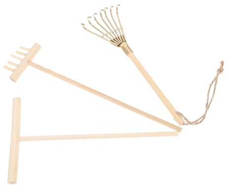 FONDOTIN 3 pièces Mini Râteaux pour Jardin Zen de Outils et Sûrs pour Décoration Micro Sable Création Artistique et Relaxation