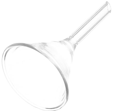 Veemoon Glasdreieck Trichter aus Hitzebeständigem Glas Transparenter Laboreinfülltrichter für Flüssigkeiten und Feststoffe 40mm Kompakt Wiederverwendbar