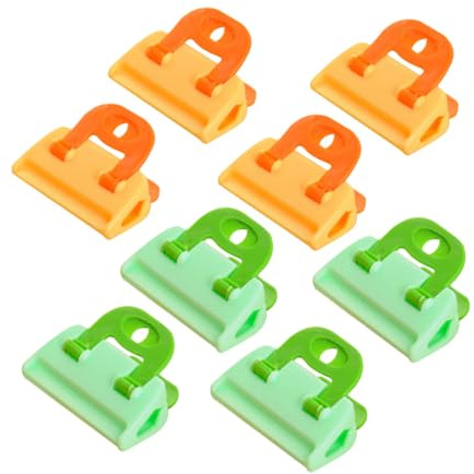 SAFIGLE 8 pièces Clips de Fermeture Alimentaire Plastique Pinces pour Sacs de Snacks et Restes Clips Étanchéité Réutilisables pour Conserver Fraîcheur
