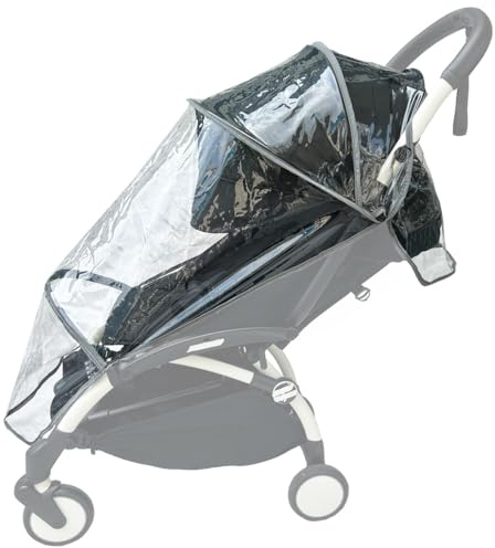 Kinderwagen-Zubehör, Regenschutz, kompatibel mit Babyzen YOYO, YOYO+, YOYO2 & Stokke YOYO3 Kinderwagen, reflektierende Kanten, wind- und schneefester Wetterschutz
