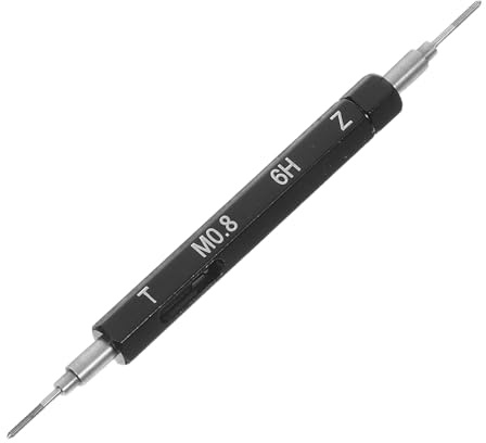 Beaupretty Calibrador de Rosca Métrico de Acero Resistente para Medición Precisa de Tornillos Herramienta Doble Cara para Taller y Control de Calidad