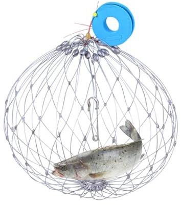 Soft Fishing Net Automatic Opening, Closing, Soft Steel Wire | Fishing Crab Trap Multi-functional for Crabbing Lobster Crayfish Outdoor Inland Saltwater Lake River Marine Boat Kayak Pond