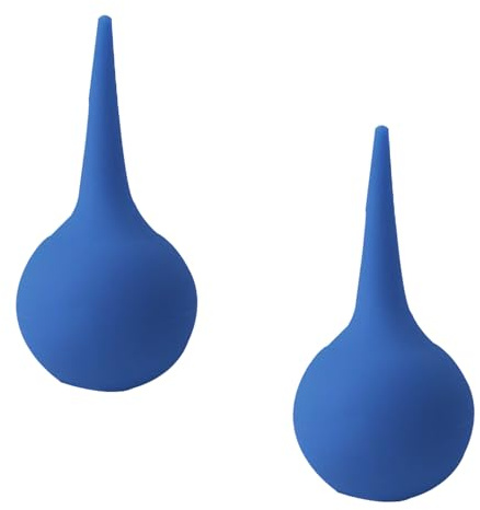 2 Stück 60ml Ohrenspülung, Ohrendusche, Ohrenschmalz Entferner, für Babys, Kinder & Erwachsene Ohr Waschen Squeeze Birne (Blau)