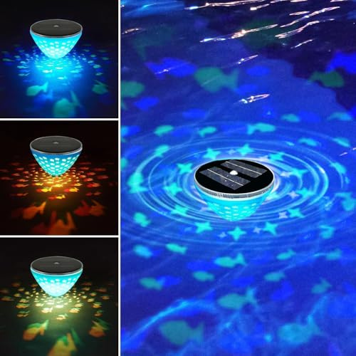 Yanghad Accessoire Piscine, Lumiere Solaire, Lampe Piscine Led Etanche, Projecteur, pour Jacuzzi, Jardin, SPA, Fête