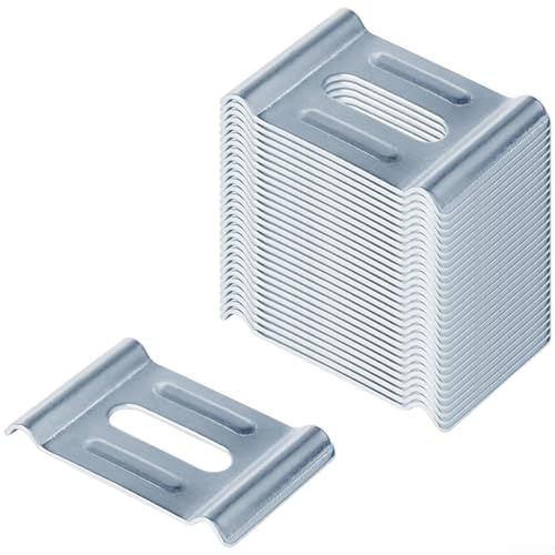 Zoegneer 30 clip per vassoio cavi in rete metallica per 4-6 mm, fissaggio con bulloni da 5/16 pollici, in acciaio al carbonio, finitura galvanizzata, terra e staffa di supporto, argento