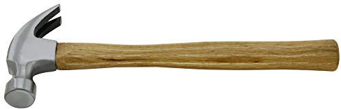 Utoolmart Klauenhammer, 300 mm Gesamtlänge, Kopf aus Hartstahl, glatte Oberfläche, rutschfester Holzgriff, Mehrzweck-Schreinerhammer für Holzbearbeitung, Haushalt, Reparatur, 1 Stück