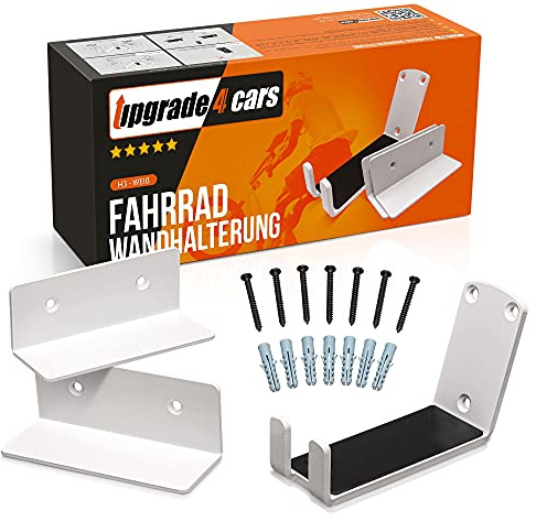Upgrade4cars Fahrrad Wandhalterung Horizontal | Pedal Wandhaken Radaufhängung | Fahrradhalterung Rad Wandhalter | Fahrradhalterung Wand bis 30 Kg
