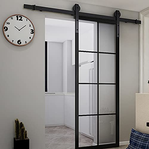 meihe Ferramenta - Kit di guide per porta scorrevole e porta di scorrimento, porta scorrevole, porta singola (183 cm)