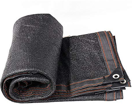 MHBGX Planenblatt, Markisen-Schatten-Balkon-Isolationsnetz Mit Tülle Mit Tüllen 2M Breite Mehrere Größen/Schwarz/2X6M