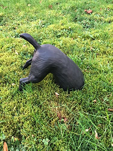 Deko Shop Cologne Hund Grabend Buddelnder Hunde halber Gartenfigur Figur Garten Schwarz