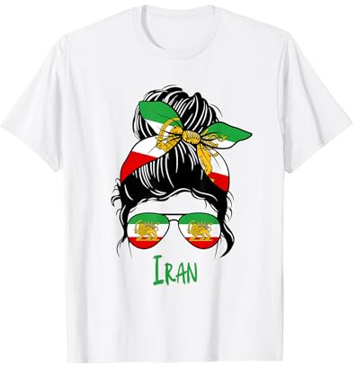 Iran For Women Iranian For Girl Flag Lion T-Shirt