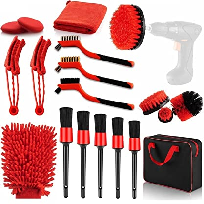 Bürsten for Bohrer, effizientes Power-Reinigungs-Scheuerbürsten-Set for Badezimmer- und Küchenoberflächen, Wannen, Duschen, Fliesen, Ecken, Automobile (BOHRER IST NICHT ENTHALTEN) ( Farbe : 19pcs )