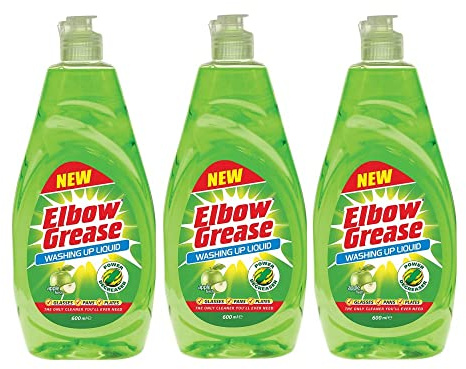 ELBOW GREASE WASH UP LIQUID - APPLE 600ml - PACK OF 3