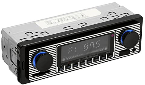 Kisbeibi Autoradio stereo Bluetooth Smart Retro MP3 FM lettore multimediale accessori auto radio elettronica stereo (nero)