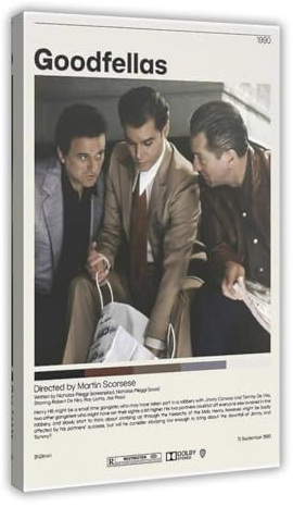 OffsuM GoodFellas klassische Nostalgie-Filme, Poster, Leinwand-Poster, Wandkunst, Dekordruck, Bild, Gemälde für Wohnzimmer, Schlafzimmer, Dekoration, Rahmen-Stil, 20 x 30 cm