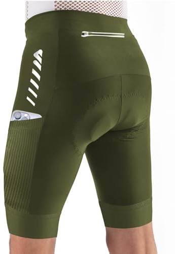 Wulibike Cycling Shorts Mens Padded,Quick Dry & Breathable Bike Shorts with Reflective Strips and Pockets for Road Cycling