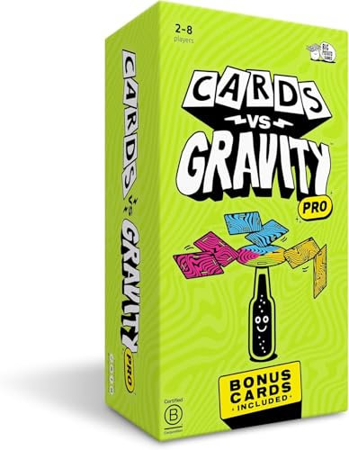 Big Potato Cards vs Gravity Pro: Ultimatives Stapel- und Balancing-Reisespiel | Wasserdichtes Kartenspiel für Camping, Urlaub & Familienspaß | 2–8 Spieler