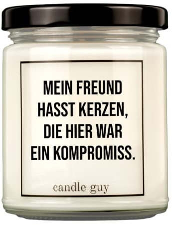 candle guy Duftkerze im Glas [Brennzeit 70h] - Duft-Kerze handgemacht mit Spruch | Freches Geschenk für Frauen, Freundin, Geburtstag | 100% Sojawachs, schöne natürliche Düfte mit ätherischem Öl