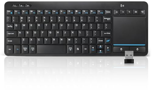 Bnnwa Multi-Device Wireless Bluetooth Keyboard with Touchpad-Wireless Keyboard with Multi-Touch Big Size Trackpad,Support 3 Devices for PC,Windows, Android, Chrome OS, Laptop, Tablet