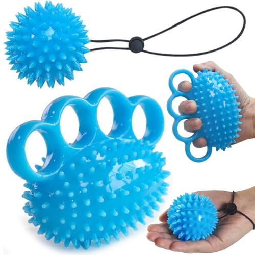 Handtränare boll finger klämma terapi grepp stärkare tränare stressavlastningsboll för att förbättra flexibiliteten lindra finger och handled, för rehabilitering, artrit, karpaltunnel
