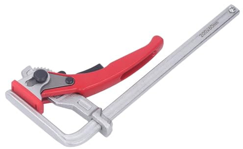 Pince de Rail de Guidage à Cliquet Rapide, 7,87 X 2,36 Pouces en Acier allié à Cliquet Rapide pour Scie à Rail de Guidage, Système de Rail de Guidage, Pince pour le Travail du Bois