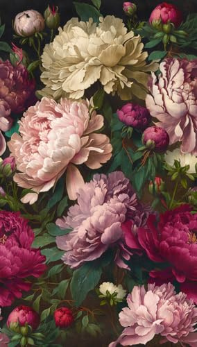 Livingwalls 398621 Papier peint photo intissé Motif fleurs en rose, rouge, rose – 3,71 m x 2,80 m – Fabriqué en Allemagne