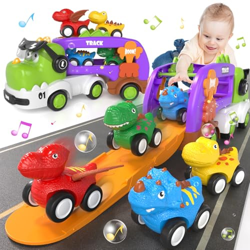 Dinosaurier LKW Spielzeug Autos für Jungen 2 3, Weihnachten Geburtstag