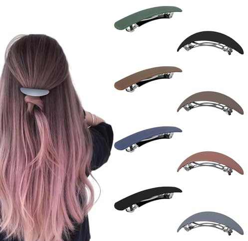 LHOEST 8 Stück Haarspangen Damen Dünnes Haar, Französische Haarspange für Feines Dünnes Dickes haar, 2 Stile Vintage Automatische Hair Clip Set für Frauen Mädchen Haarschmuck