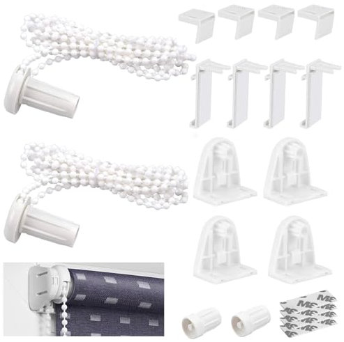 16 Stück Rollo Halterung Fenster, 17MM Klemmhalter für Klemmfix Rollo, Ersatzteile Doppelrollo Klemmhalter, Klemmfix Klemmträger Halterun, für Verdunkelungsrollo, Holz Fenster