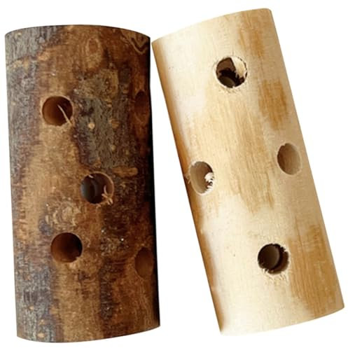 Sosoport 2 Stück Kauspielzeug Aus Apfelholz Natural Holzspielzeug Für Kaninchen Meerschweinchen Und Hamster Zur Zahnpflege Und Beschäftigung