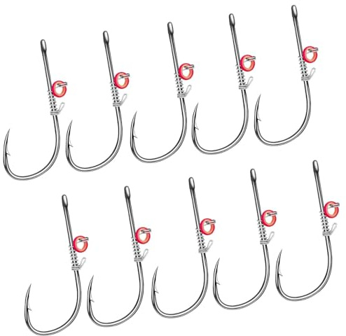 Ami da pesca, ami da pesca acqua salata | Ganci boxati portatili - Ami da pesca Ami fissi per gamberetti vivi Ami portatili in scatola per vari ambienti di pesca