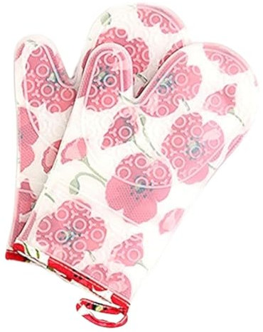 REIFOR Gant Four Maniques Cuisine 1 Paire De Gants De Cuisine Résistants À La Chaleur, Coque Extérieure en Silicone Transparent Et Doublure en Coton Gant Cuisine