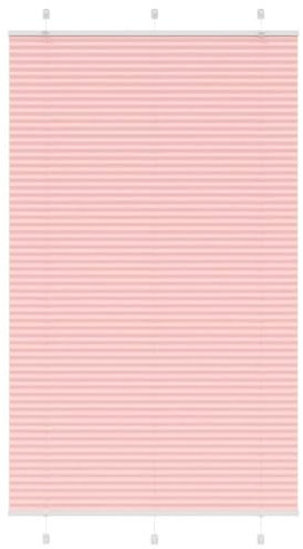 vidaXL Plissee Rosa 115x200 cm Stoffbreite 114,4 cm Polyester, Faltrollo, Klemmfix, Plisseerollo, Jalousie, Rollo, Plisseerollo für Fenster