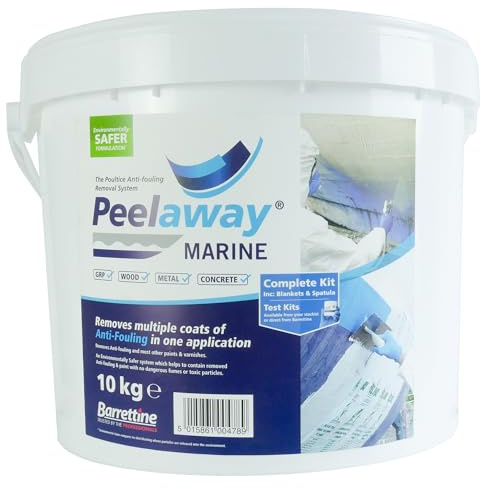 Barrettine Peelaway Marine (10kg) - Anti-Foul Paint Remover for Boats, Patented Water Based Poultice System, Paint Stripper Tool for Wood, Steel, Concrete & GRP
