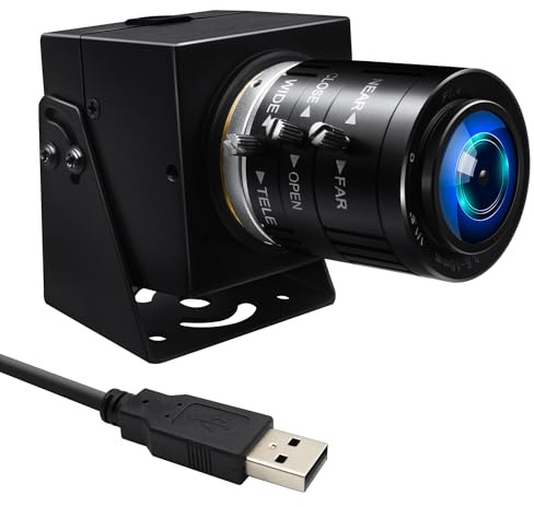 MMlove 5MP USB Webcam Manual Zoom Camera with 3.6-10mm Lens,1944P 50fps Global Shutter High Speed Camera, 3X Optical Zoom,Plug and Play,for Windows/Mac/Linux/Android, Conferencing/Streaming