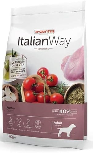 Italian Way per Cane Adult Medium Maxi Sensitive con Anatra da 12 kg