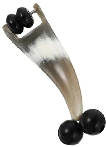 PAMINGONO Horn Massage Roller mit Ergonomischem Griff Dual Head Massager aus Natürlichem Oxhorn Vielseitig für Rücken Beine und Körper zur Muskelentspannung und Durchblutungsförderung