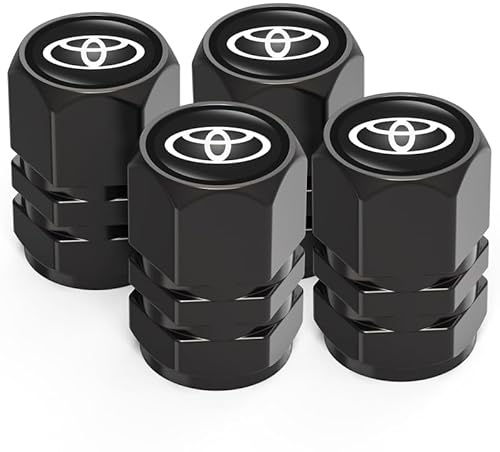 Reifen Ventilkappen für Toyota Corolla Avalon Camry Prius Allion RAV4 Highlander,Ventilkappen mit Dichtung für stabilen Reifendruck, Autoventil Kappe, 4 Stück