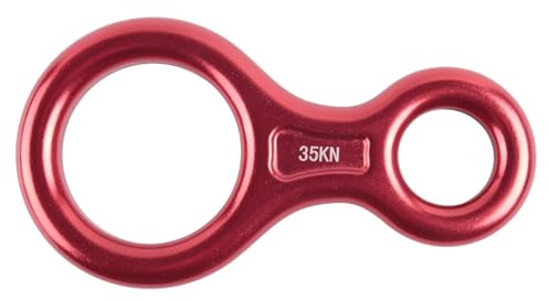 qimoi 35KN Rock Climbing Carabiner Figure 8Rappelling Rope Descender Aluminum Figure Belay Device Abseiling Downhill Equipment