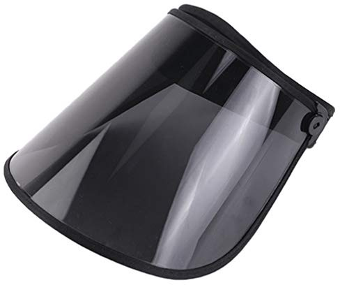 PRETYZOOM Genomskinlig visir hatt UV-skydd sommar sol hatt ultraviolett beständig hatt anti-UV visir för sommaren (svart)