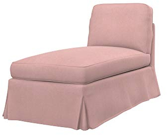 Soferia Überzug Kompatibel Mit EKTORP Bezug Sitzkissenbezug Chaiselongue-Bezug Husse Cover Einfache Reinigung Allergiefrei Wasserabweisend Majestic Velvet Rosa