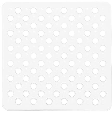 Gedy G-Maim antidérapant Douche avec ventouses, Dimensions : 50 x 50, Tapis de Bain en résine, Finition Blanche, Design R&S, fabriqué en Italie, Tapis Lavable en Machine, 2 Ans de Garantie, Unique