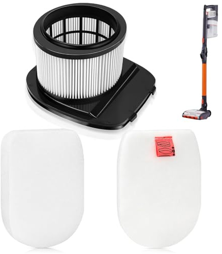 Filter for Shark IC300 IZ251UK IZ201UK IZ202SM IZ201ME IZD260CN IZ102 IZ101 | Foam & Felt Filters, Anti Hair Wrap, Washable & Reusable, Protects Motor, Maintains Suction, Easy Install