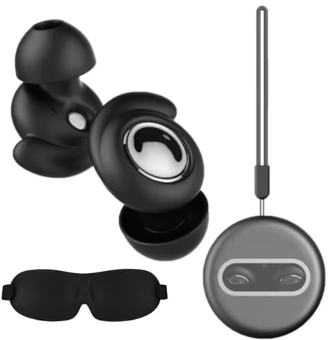 UTILIFY | Pack Antifaz 3D para Dormir + Tapones Reutilizables para los Oídos | 3 Tamaños S/M/L | Cómodos, Ligeros y Duraderos | Ideal para Viajes, Descanso y Estudio