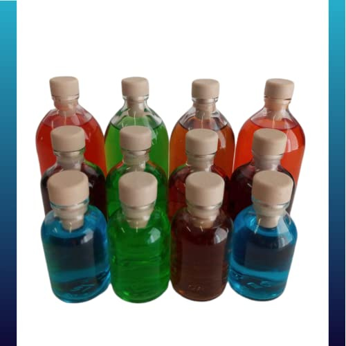 Botellitas de cristal pequeñas para rellenar de 100ml, 50ml y 30ml (12 o 24 uds) Botellas de vidrio vacías multiusos reutilizables para envasar bebidas, licores, con tapón de corcho (24, 100 ml)