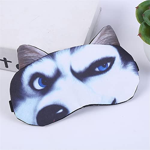Schlafmaske Schlafmaske Baumwolle Schlafende Augenmaske süße Kinder Cartoon Augenabdeckung Augenbindungen Fahren nach Hause Augen entspannen Sie Masken Okular angemessen (Color : Husky A)