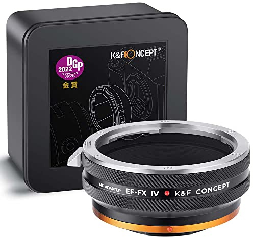 K&F Concept Bague d'adaptation Manuelle Utiliser Objectifs Compatible avec Canon EF sur Compatible avec Fujifilm X de Version IV EF-FX
